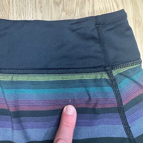Lululemon Run Speed Short Multicolored Black Stripe Sz6 - Picture 10 of 11